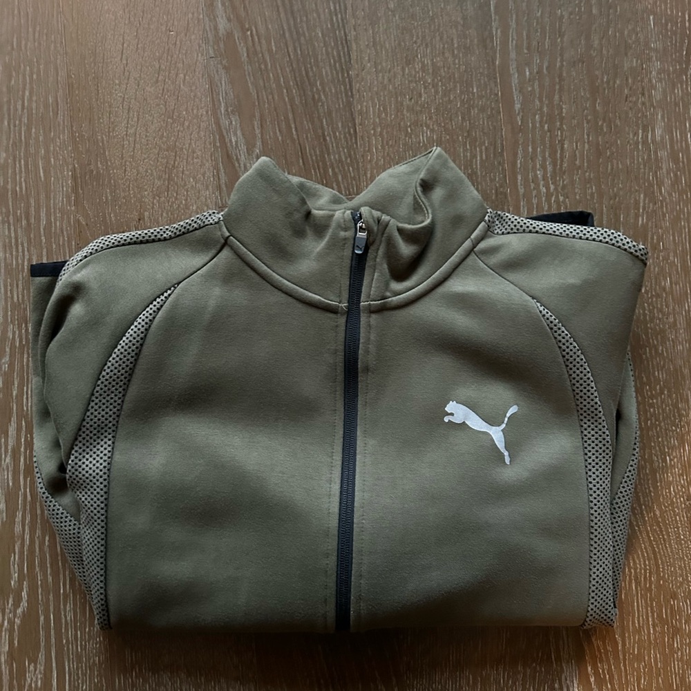 Puma Green Zip-Up Jacket - Picture 3 of 4